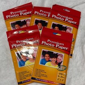Premium Photo Paper Pack - 5 packs of 20